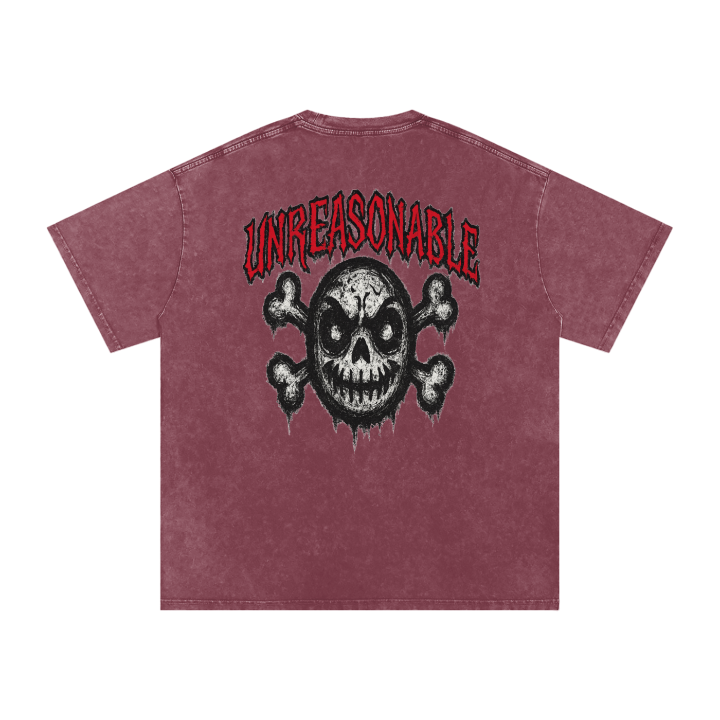 URBAN HAZE “Unreasonable” tSnow Washed Oversized Cotton T-Shirt