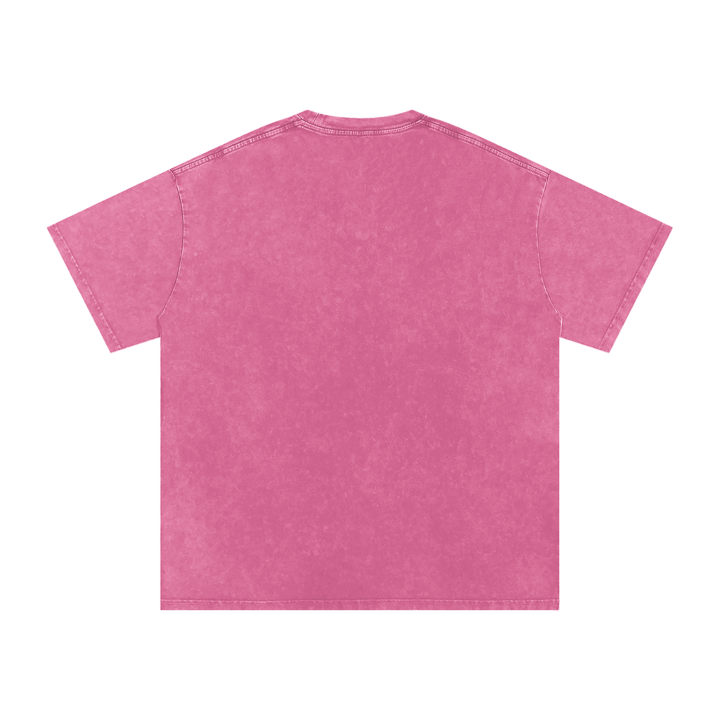 "Urban Haze" Retro Snow Washed Oversized Cotton T-Shirt