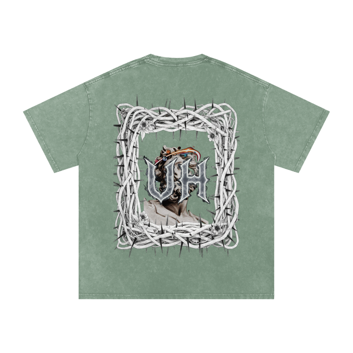 “URBAN HAZE” Snow Washed Oversized Cotton T-Shirt