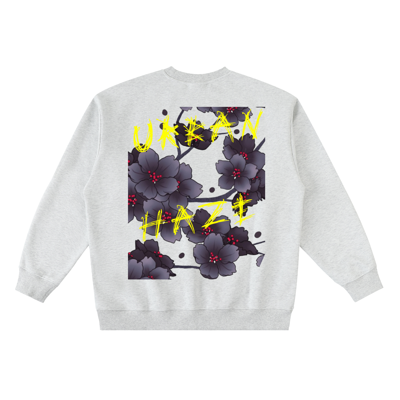 "Urban Haze" Streetwear Graphic Oversized Crewneck Taped Sweatshirt
