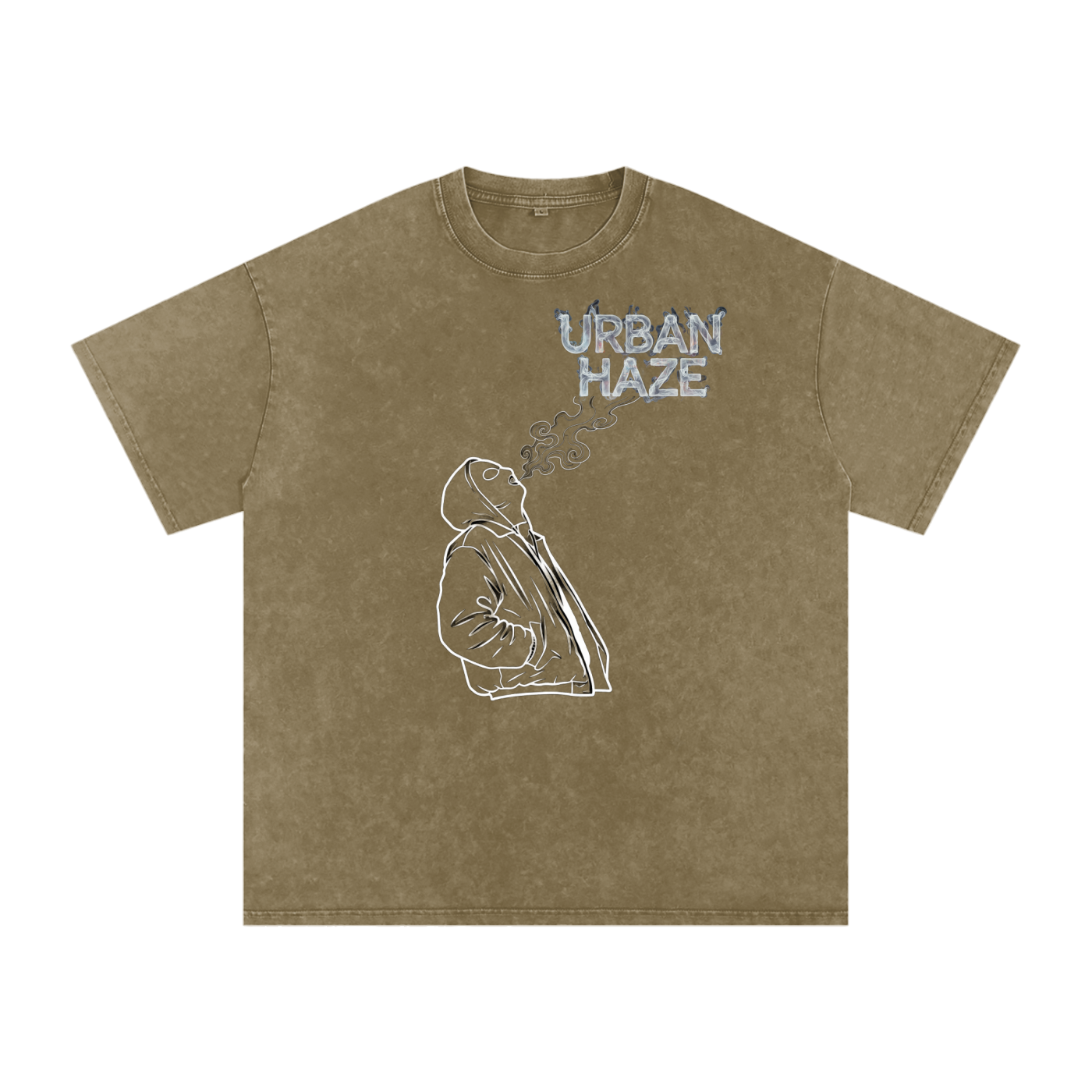 “URBAN HAZE” Snow Washed Oversized Cotton T-Shirt