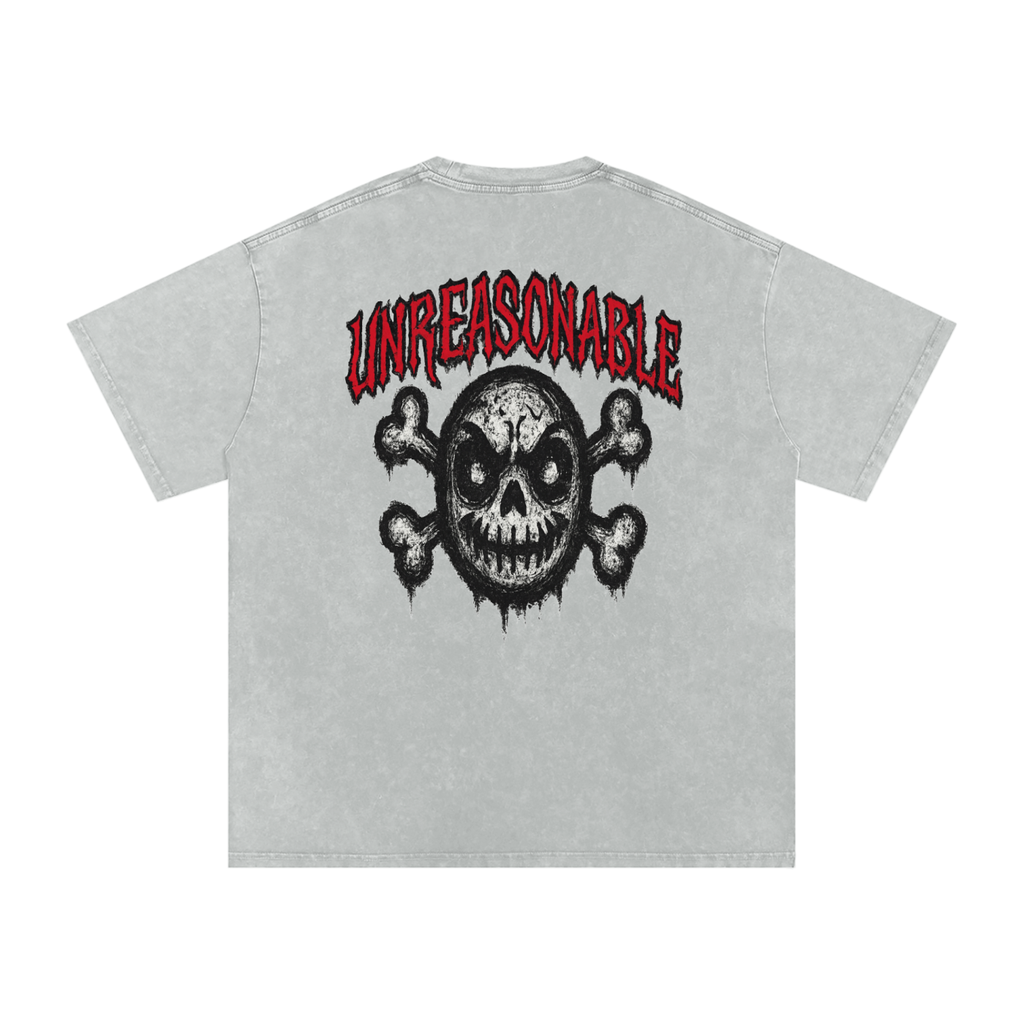URBAN HAZE “Unreasonable” tSnow Washed Oversized Cotton T-Shirt