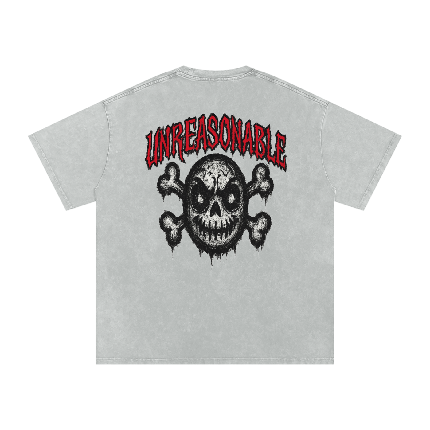 URBAN HAZE “Unreasonable” tSnow Washed Oversized Cotton T-Shirt