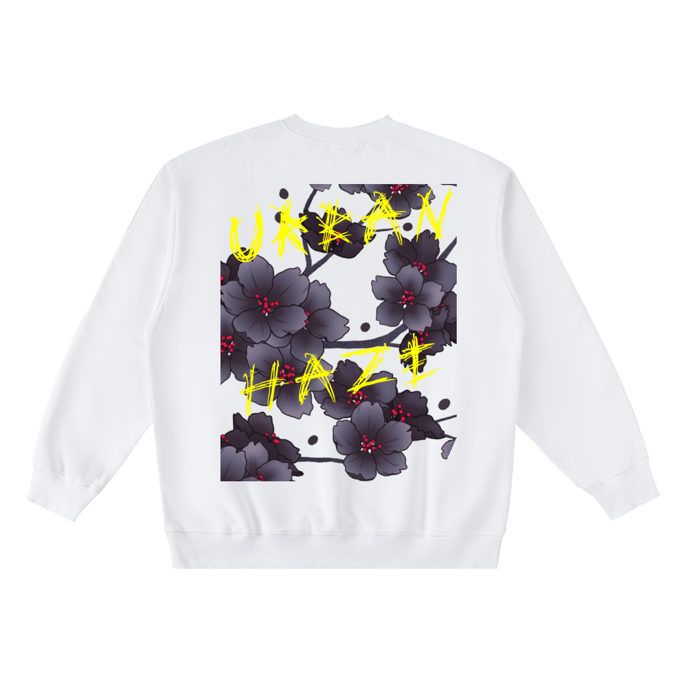 "Urban Haze" Streetwear Graphic Oversized Crewneck Taped Sweatshirt