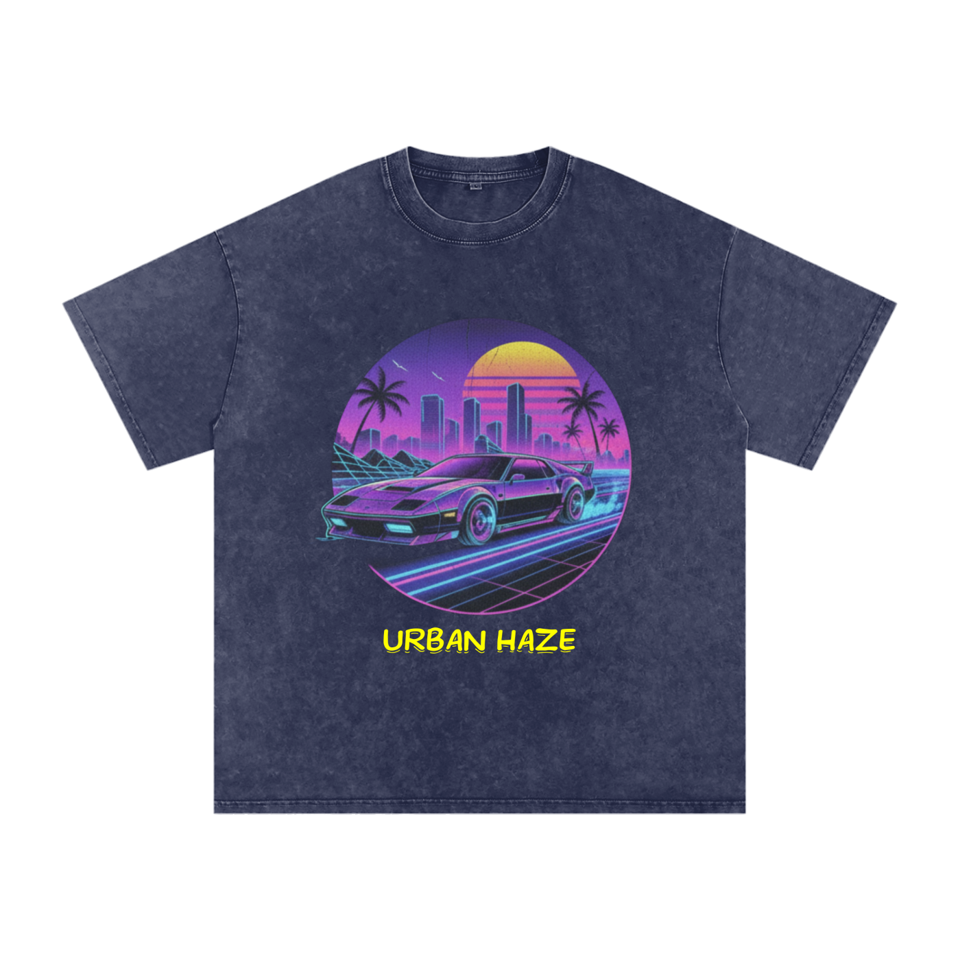 "Urban Haze" Retro Snow Washed Oversized Cotton T-Shirt