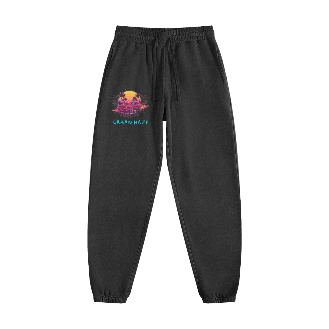 "Urban Haze" Retro/Vintage Washed Cotton Sweatpants
