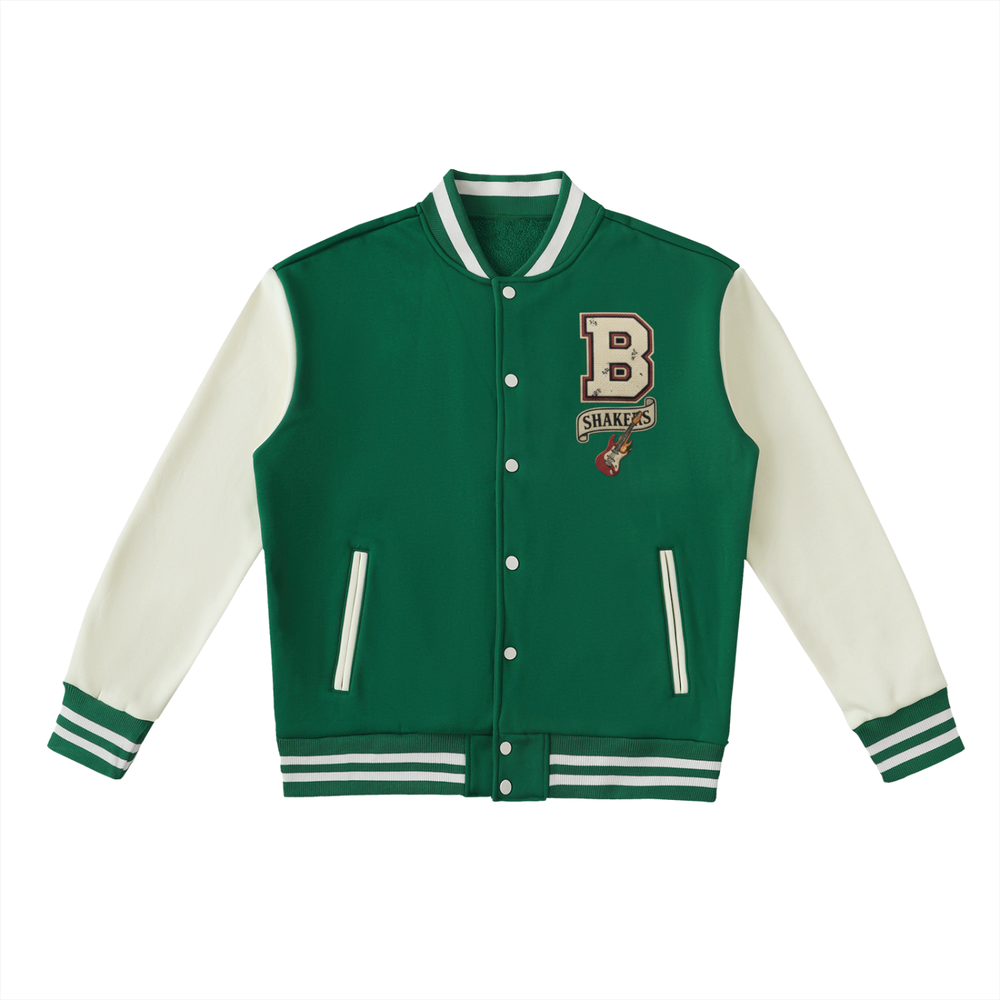 “URBAN HAZE” Bone Shakers Two-Tone Fleeced Varsity Jacket