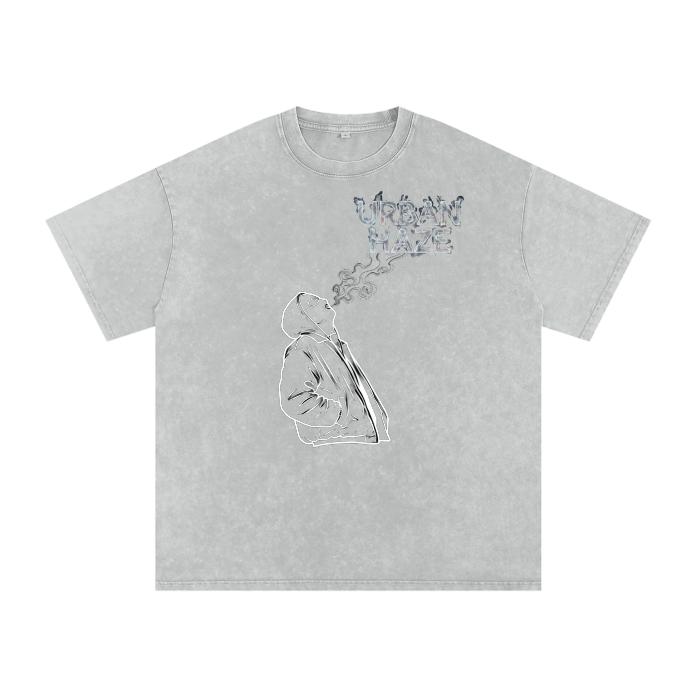 “URBAN HAZE” Snow Washed Oversized Cotton T-Shirt