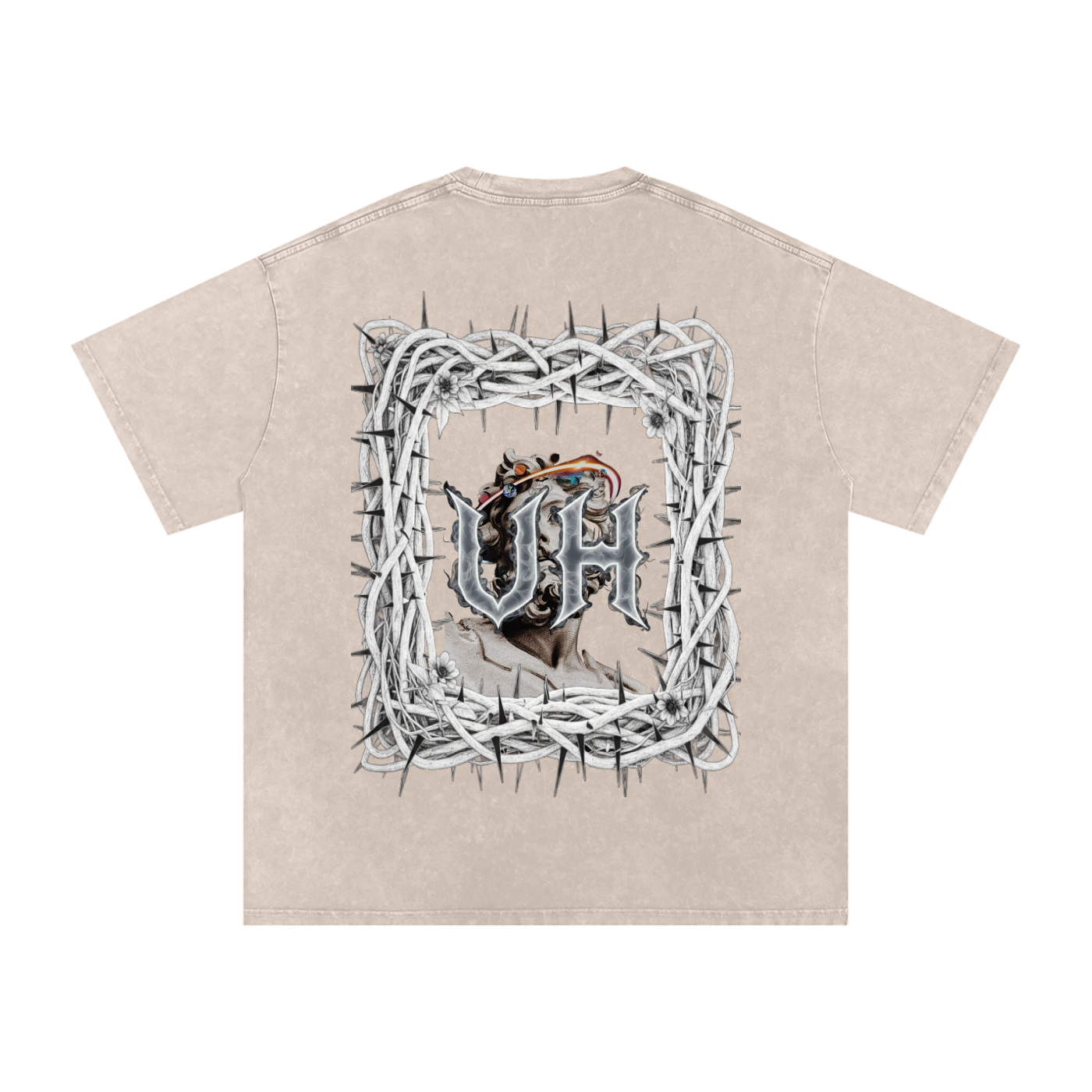 “URBAN HAZE” Snow Washed Oversized Cotton T-Shirt
