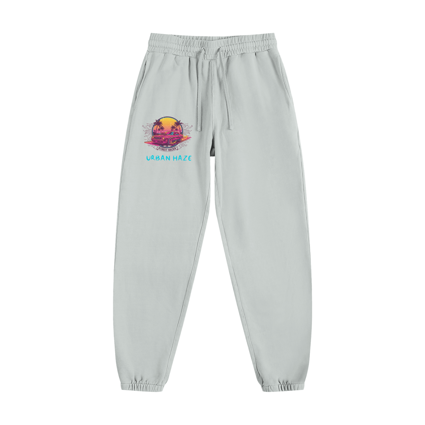 "Urban Haze" Retro/Vintage Washed Cotton Sweatpants