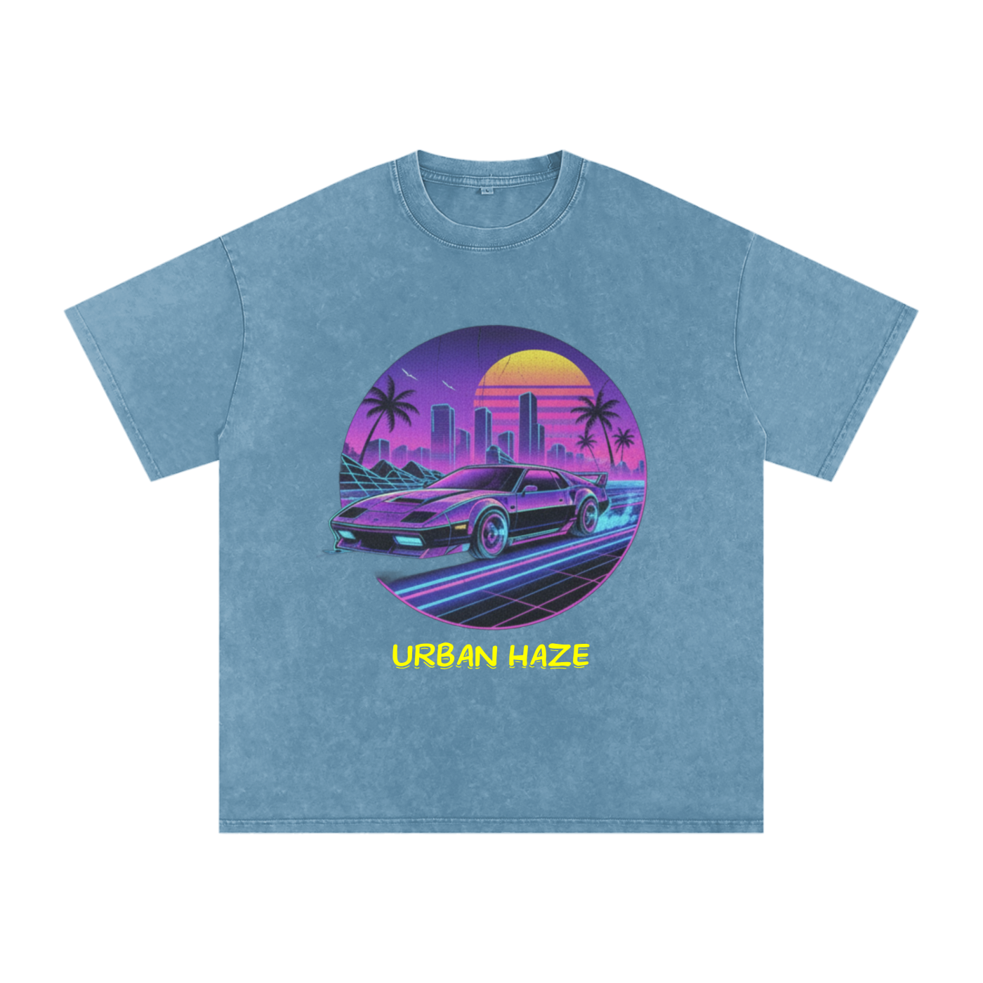 "Urban Haze" Retro Snow Washed Oversized Cotton T-Shirt