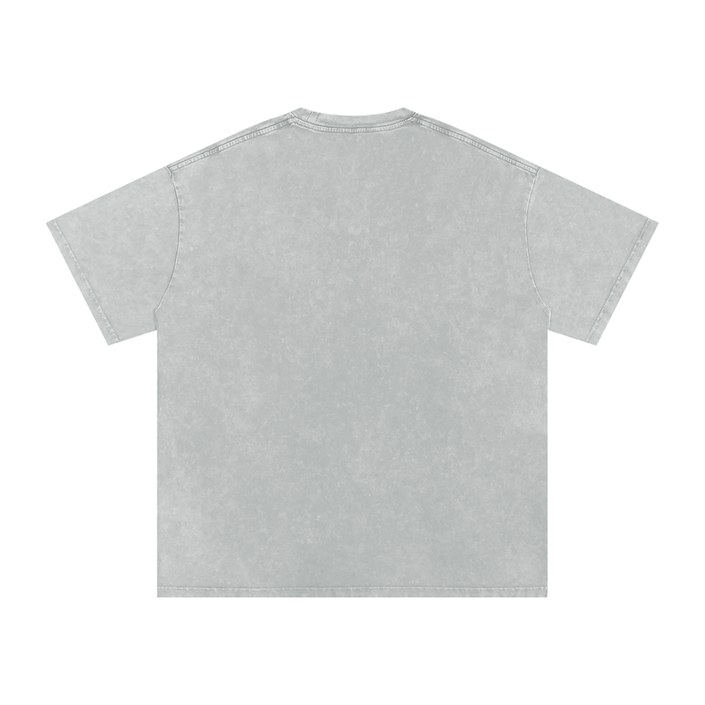 "Urban Haze" Retro Snow Washed Oversized Cotton T-Shirt