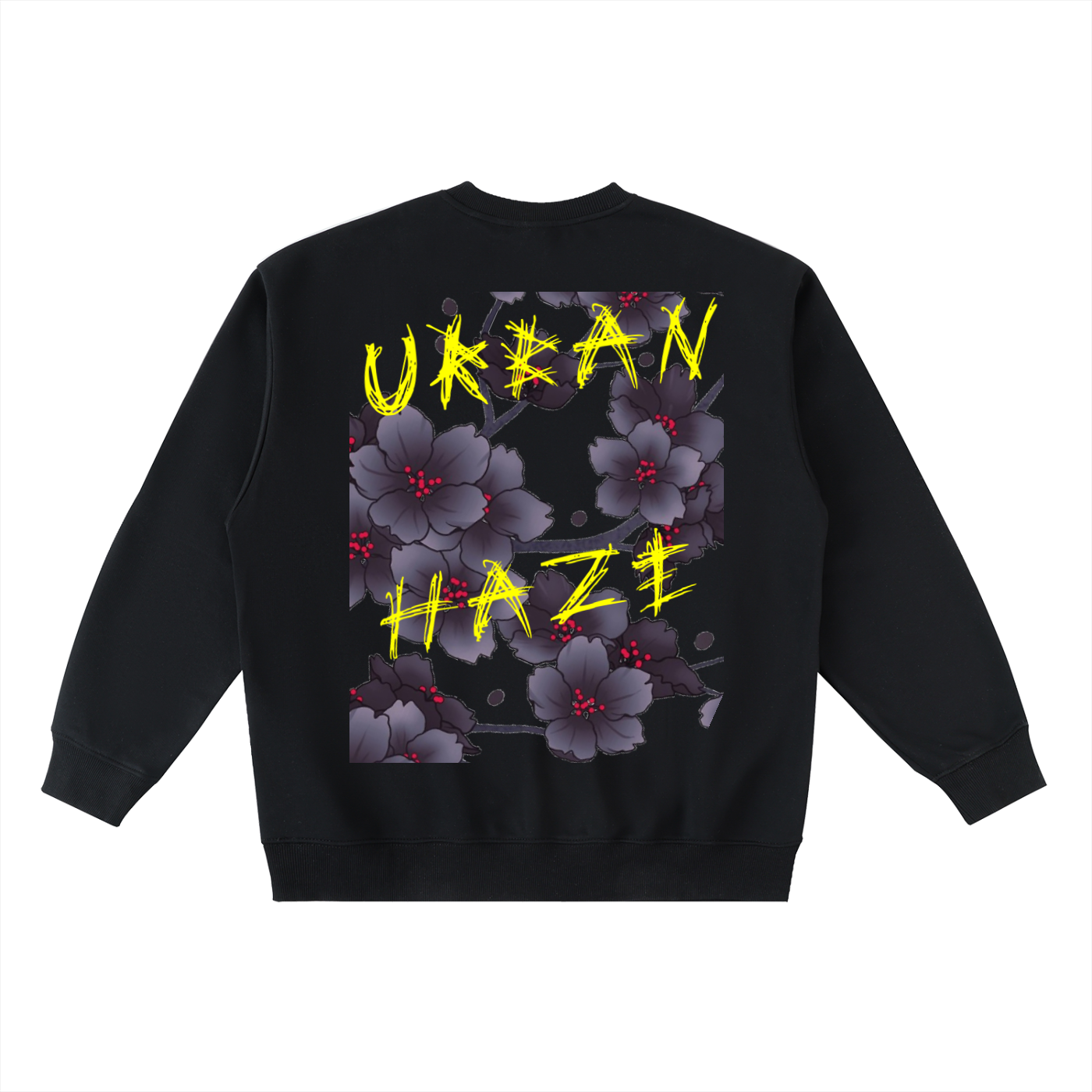 "Urban Haze" Streetwear Graphic Oversized Crewneck Taped Sweatshirt