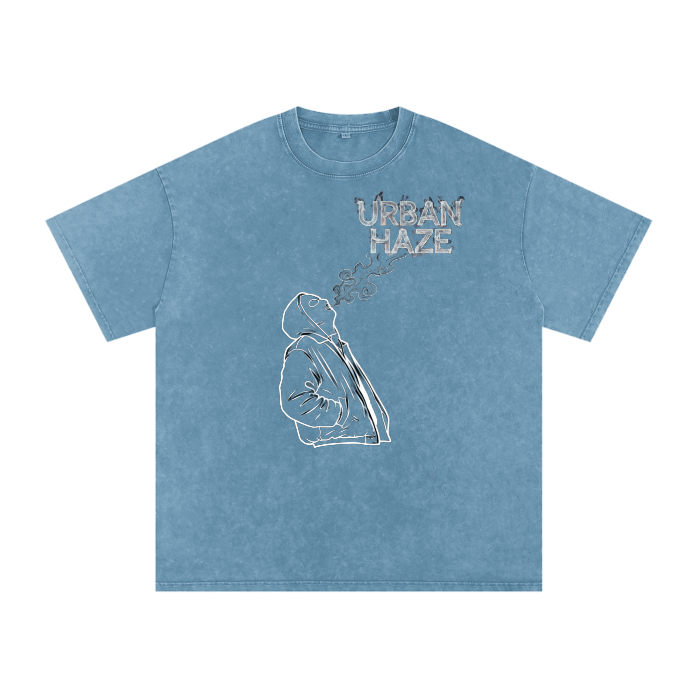“URBAN HAZE” Snow Washed Oversized Cotton T-Shirt