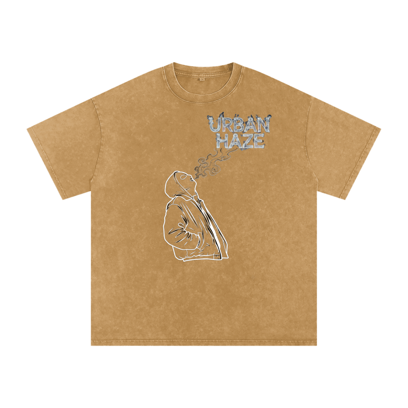 “URBAN HAZE” Snow Washed Oversized Cotton T-Shirt