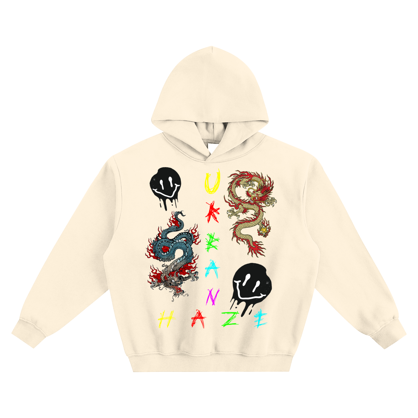 “URBAN HAZE” Vintage Fleeced Boxy Hoodie