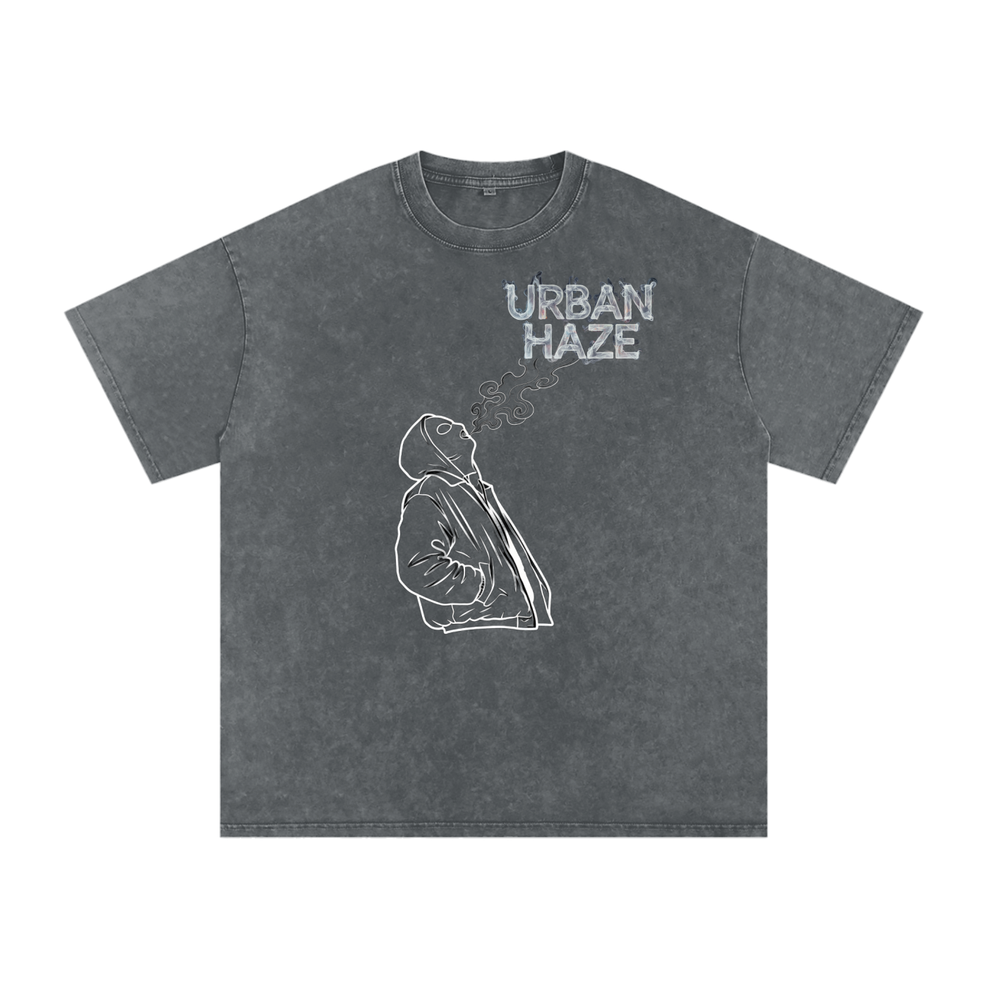 “URBAN HAZE” Snow Washed Oversized Cotton T-Shirt