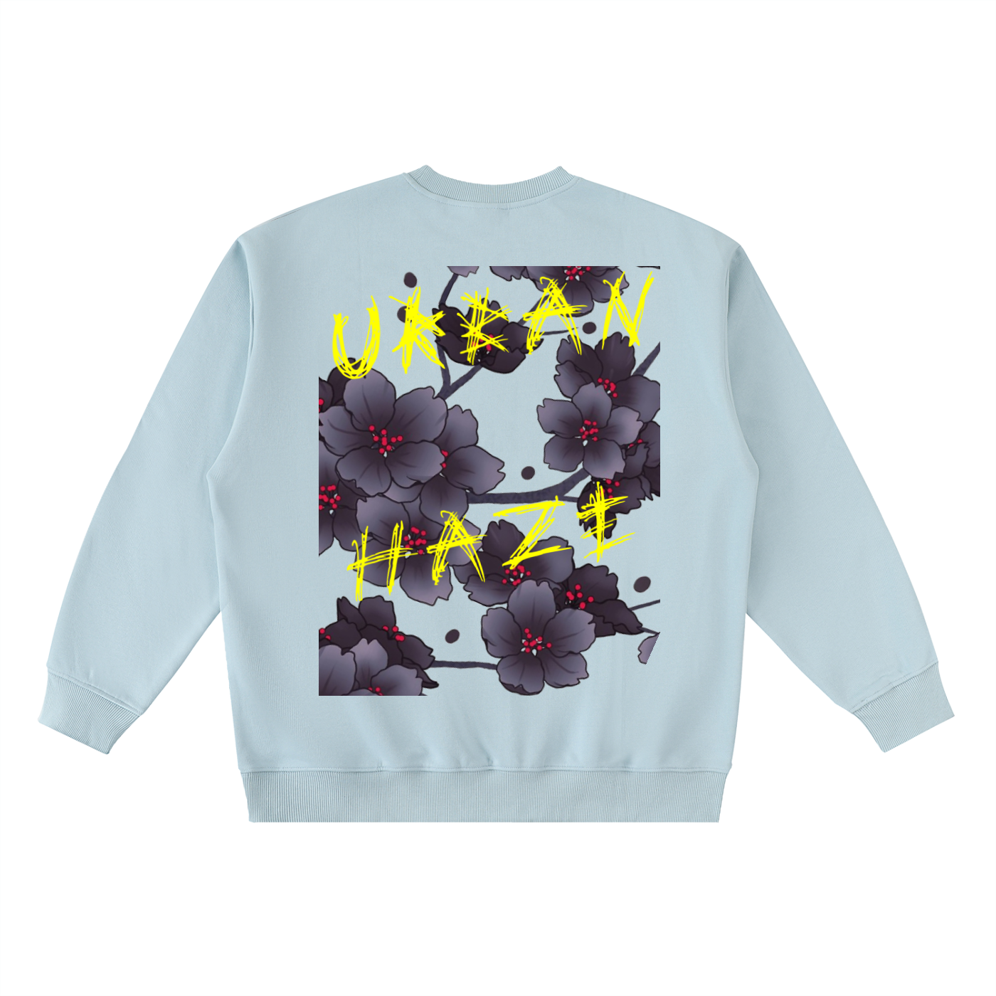 "Urban Haze" Streetwear Graphic Oversized Crewneck Taped Sweatshirt