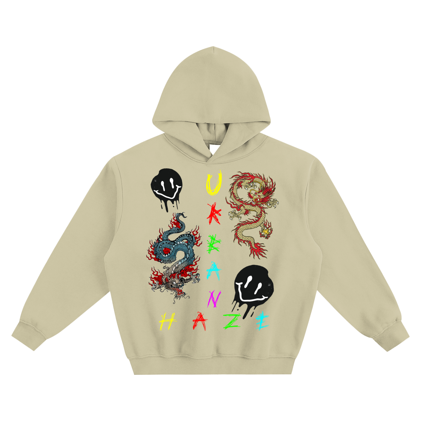 “URBAN HAZE” Vintage Fleeced Boxy Hoodie