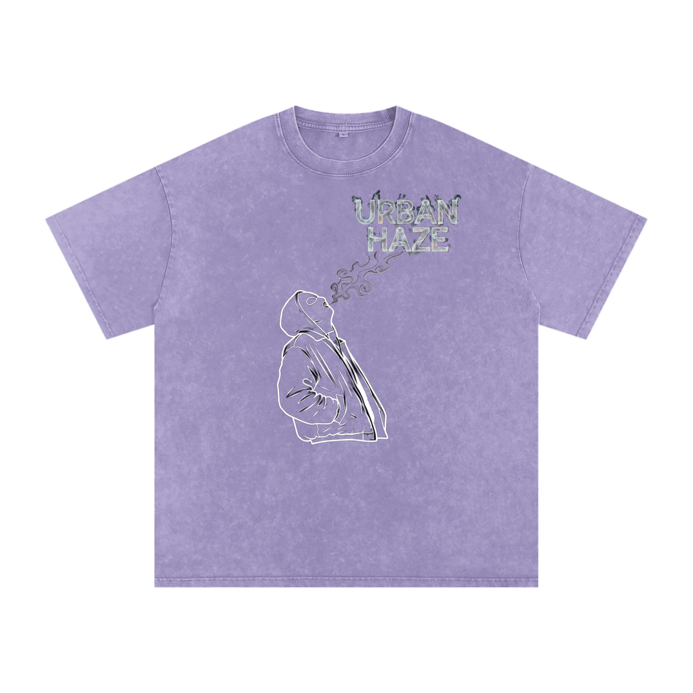 “URBAN HAZE” Snow Washed Oversized Cotton T-Shirt