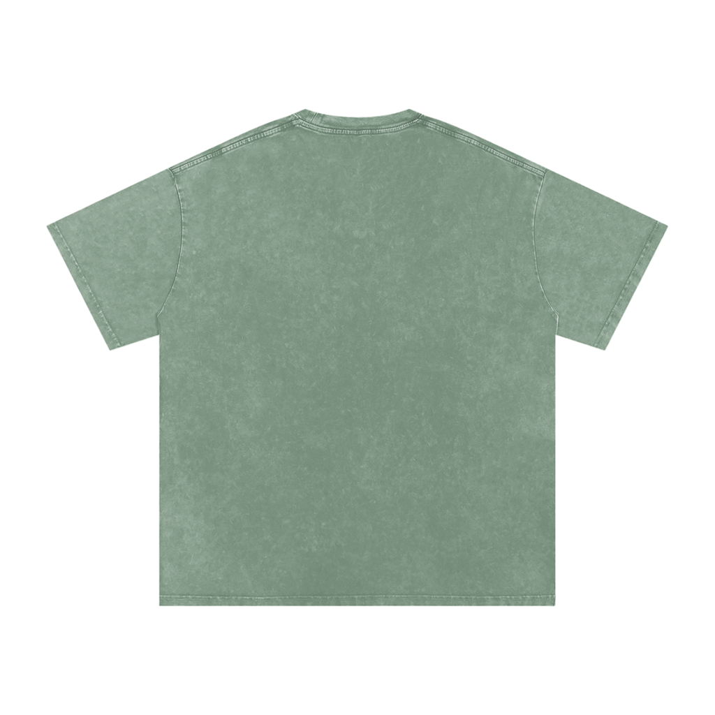 "Urban Haze" Retro Snow Washed Oversized Cotton T-Shirt