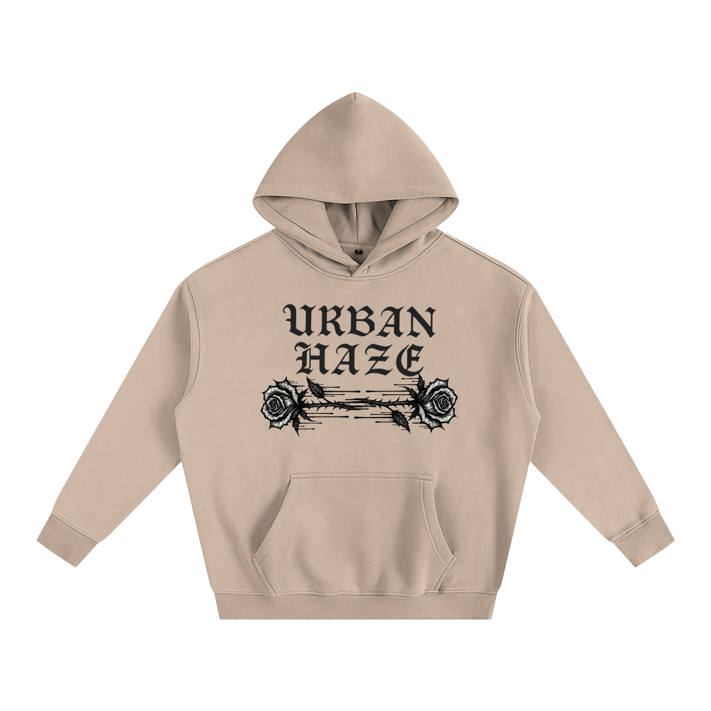 URBAN HAZE “Present Tense” Oversize Fleeced Hoodie