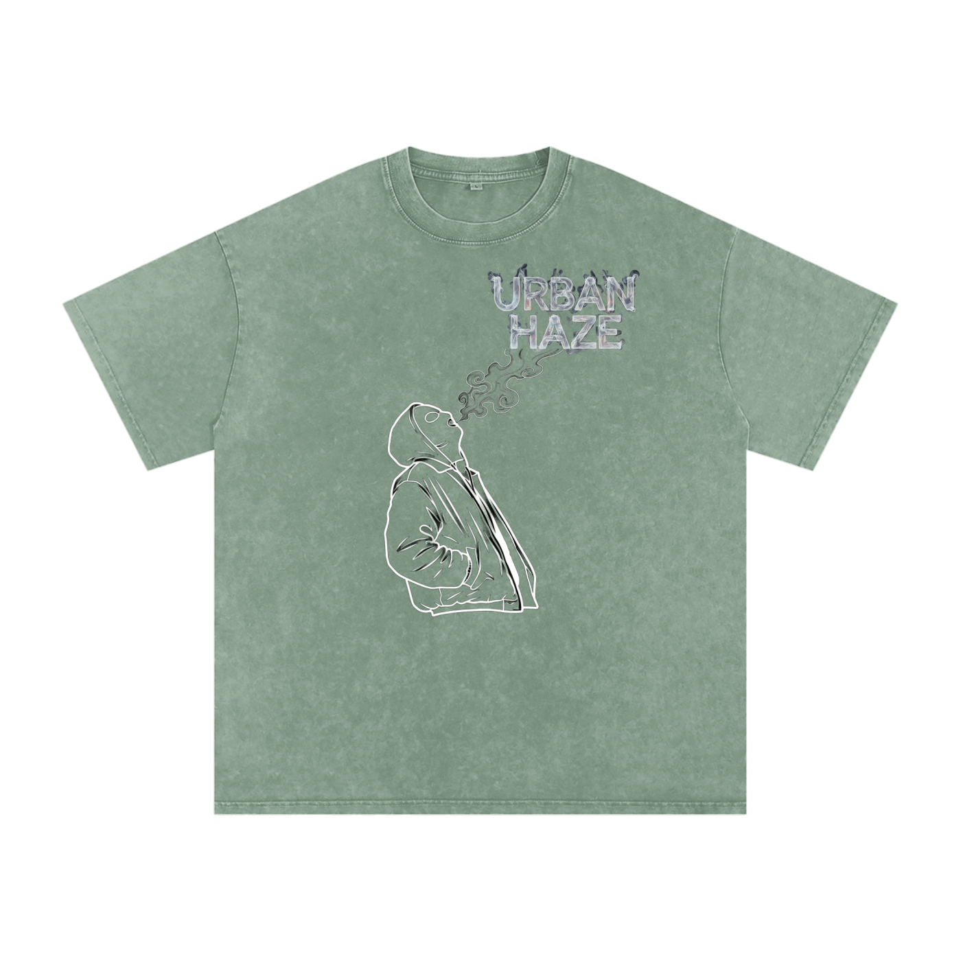 “URBAN HAZE” Snow Washed Oversized Cotton T-Shirt