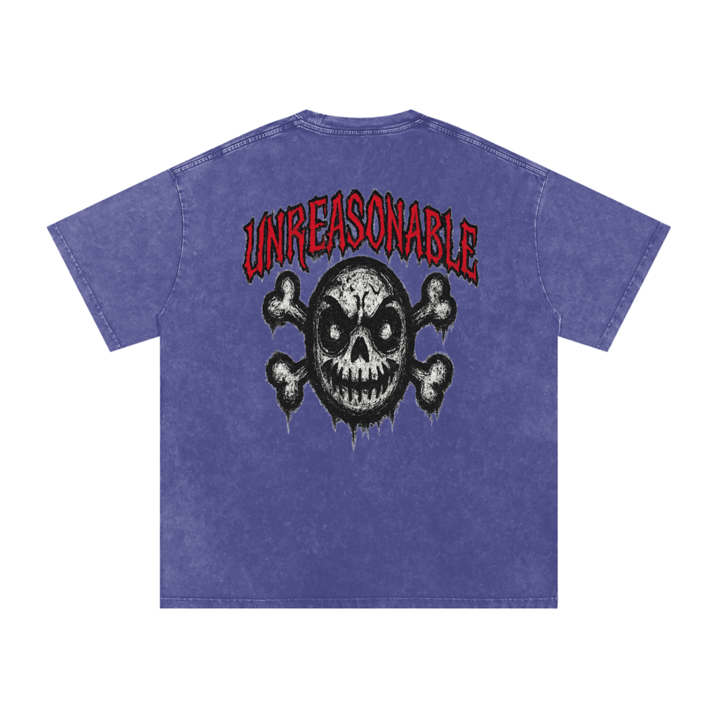 URBAN HAZE “Unreasonable” tSnow Washed Oversized Cotton T-Shirt
