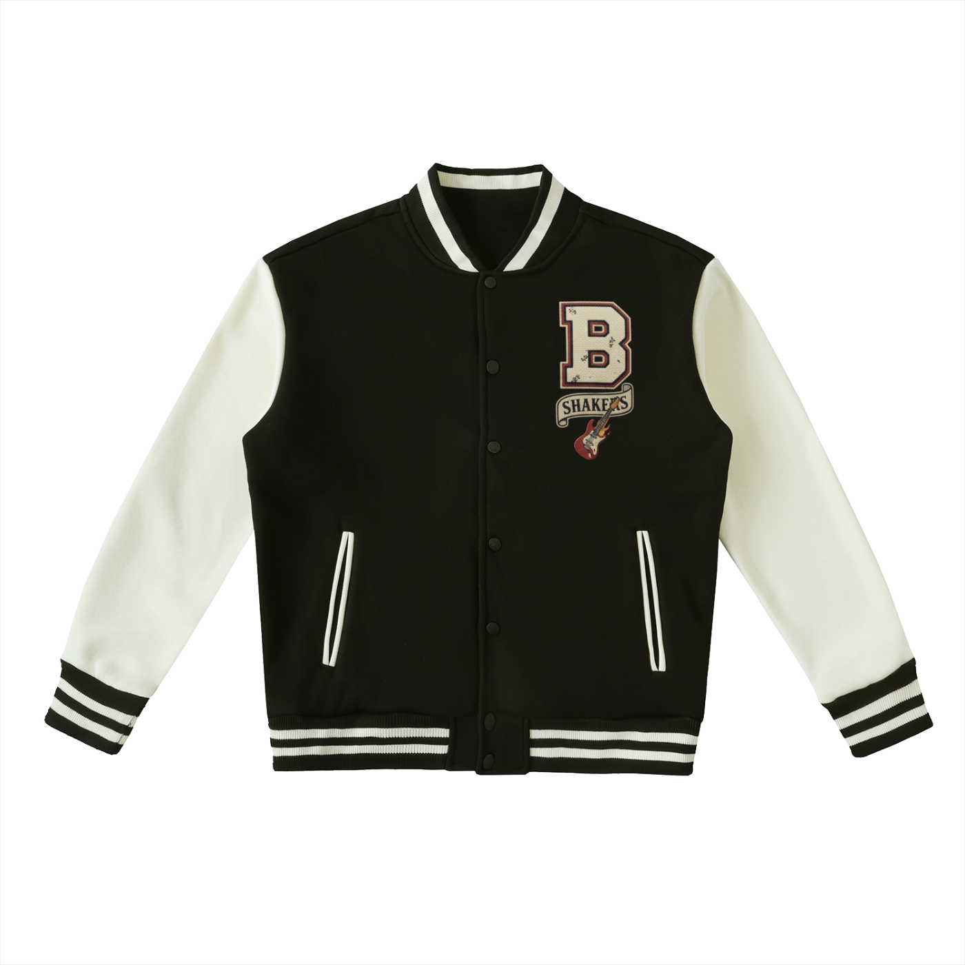 “URBAN HAZE” Bone Shakers Two-Tone Fleeced Varsity Jacket