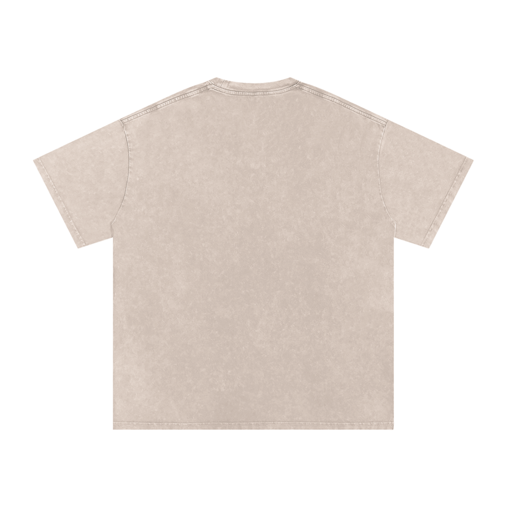 "Urban Haze" Retro Snow Washed Oversized Cotton T-Shirt
