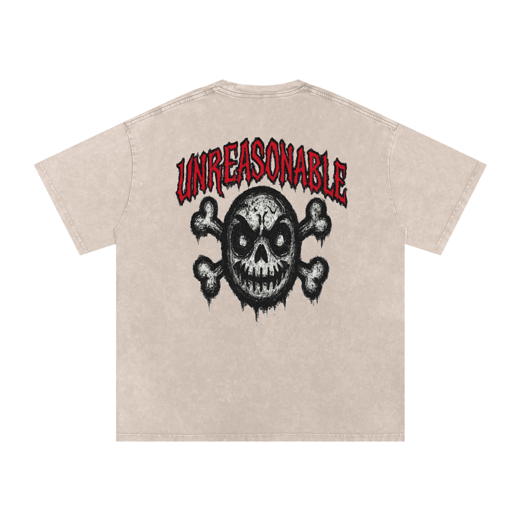 URBAN HAZE “Unreasonable” tSnow Washed Oversized Cotton T-Shirt