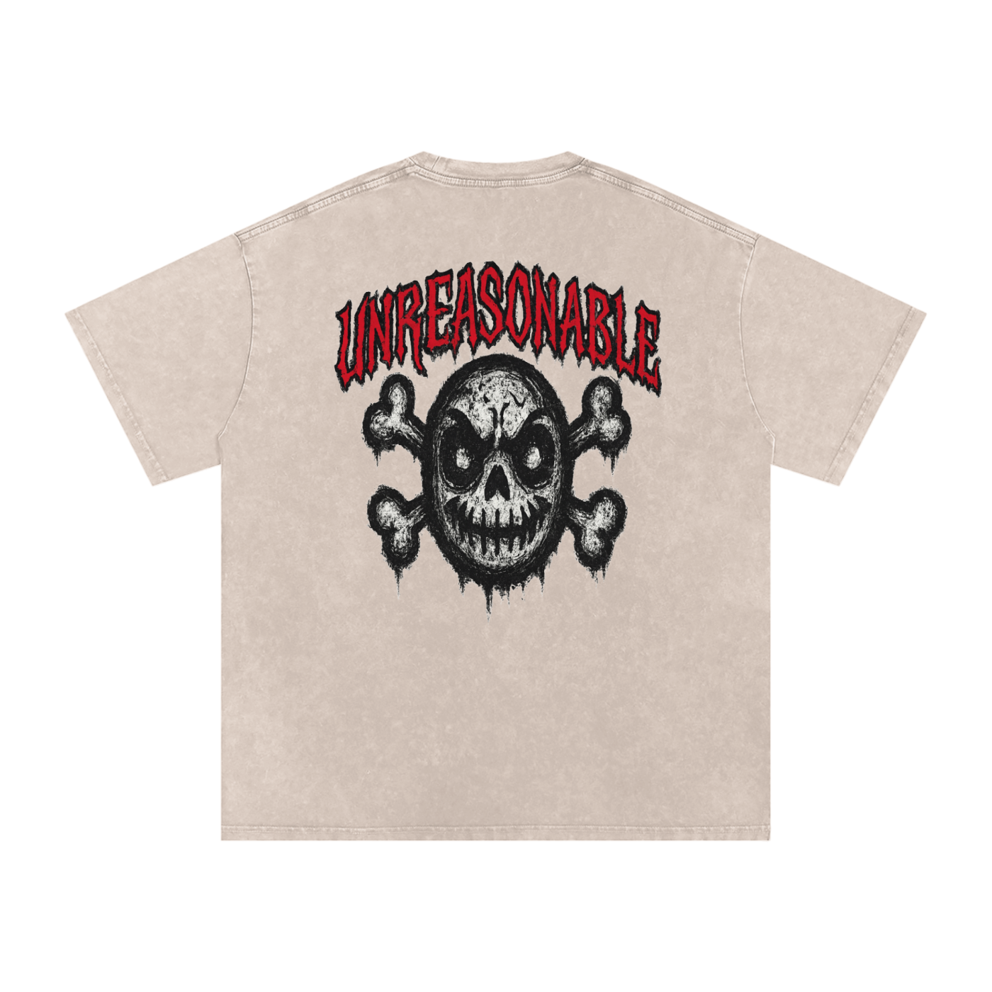 URBAN HAZE “Unreasonable” tSnow Washed Oversized Cotton T-Shirt