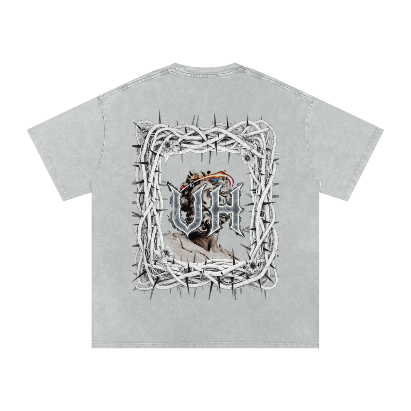 “URBAN HAZE” Snow Washed Oversized Cotton T-Shirt