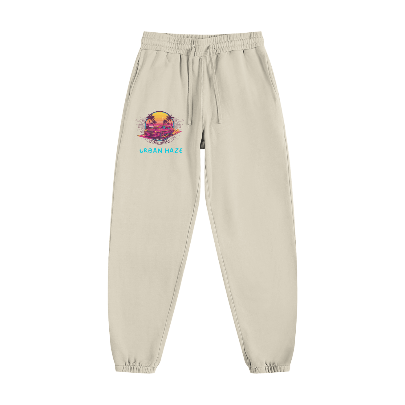 "Urban Haze" Retro/Vintage Washed Cotton Sweatpants