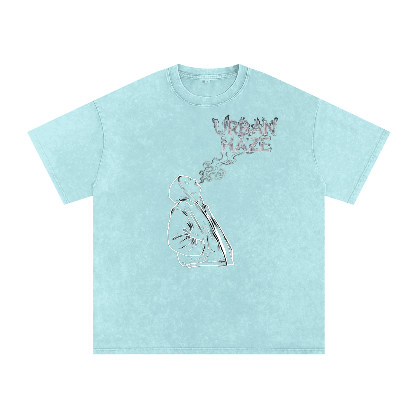 “URBAN HAZE” Snow Washed Oversized Cotton T-Shirt