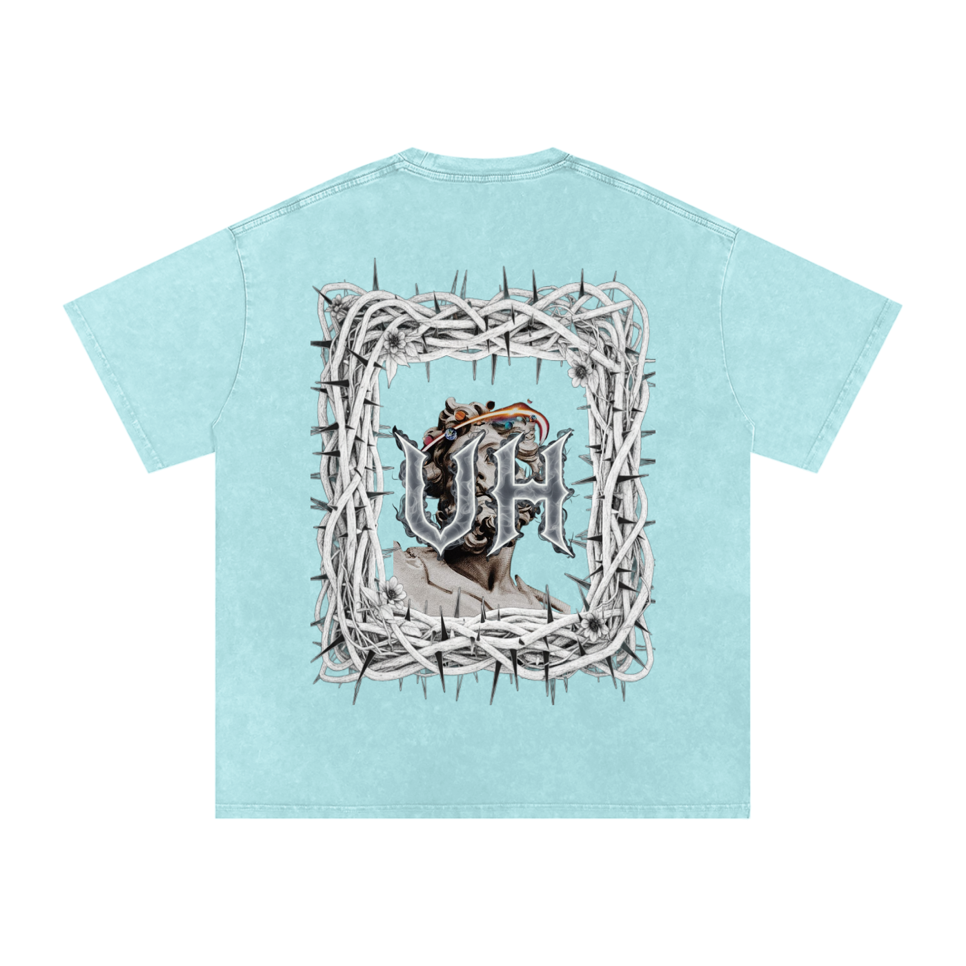 “URBAN HAZE” Snow Washed Oversized Cotton T-Shirt