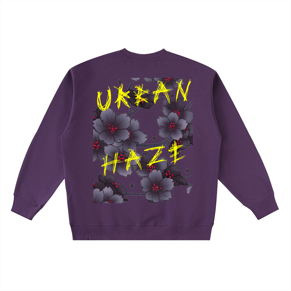 "Urban Haze" Streetwear Graphic Oversized Crewneck Taped Sweatshirt