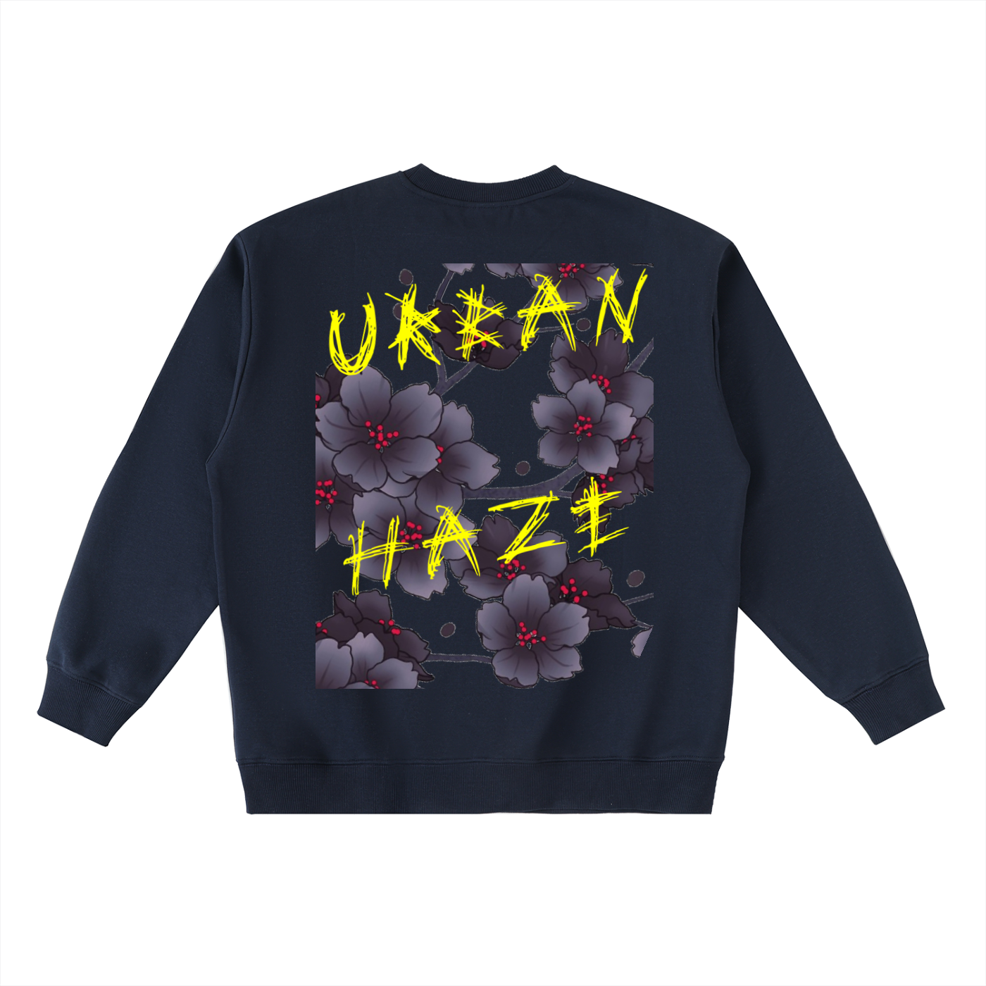 "Urban Haze" Streetwear Graphic Oversized Crewneck Taped Sweatshirt
