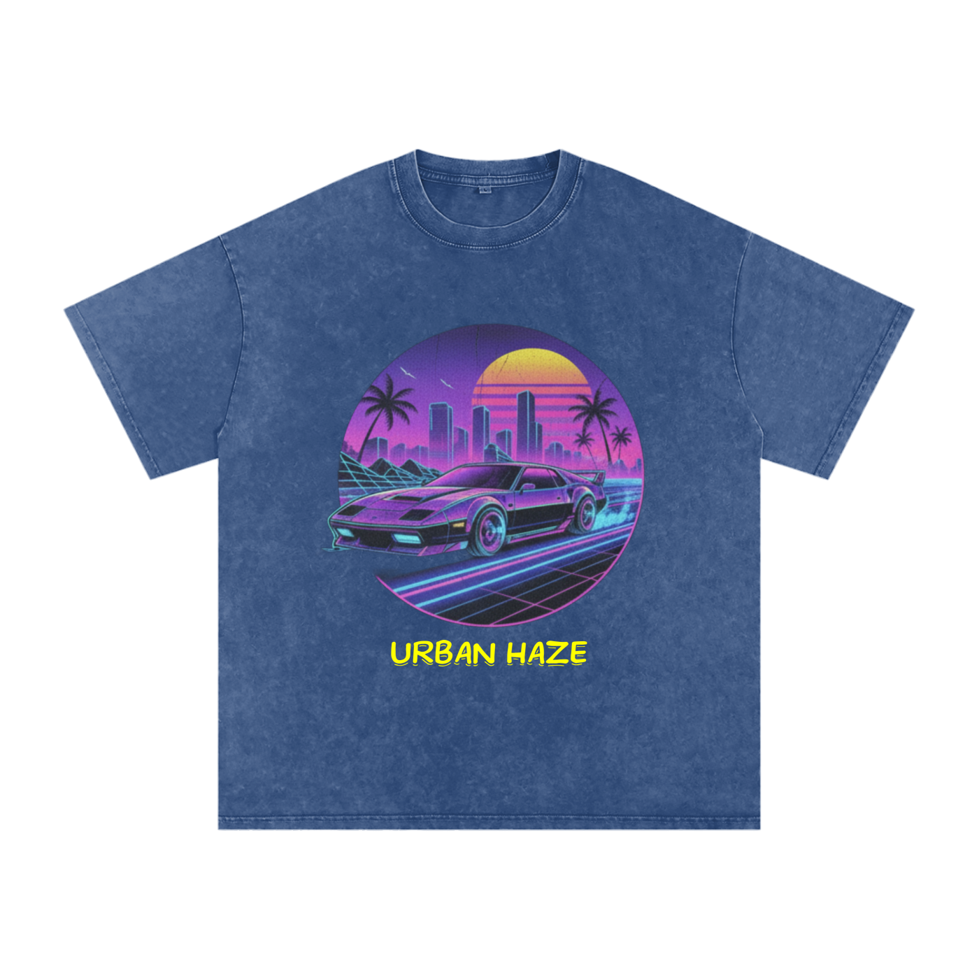 "Urban Haze" Retro Snow Washed Oversized Cotton T-Shirt