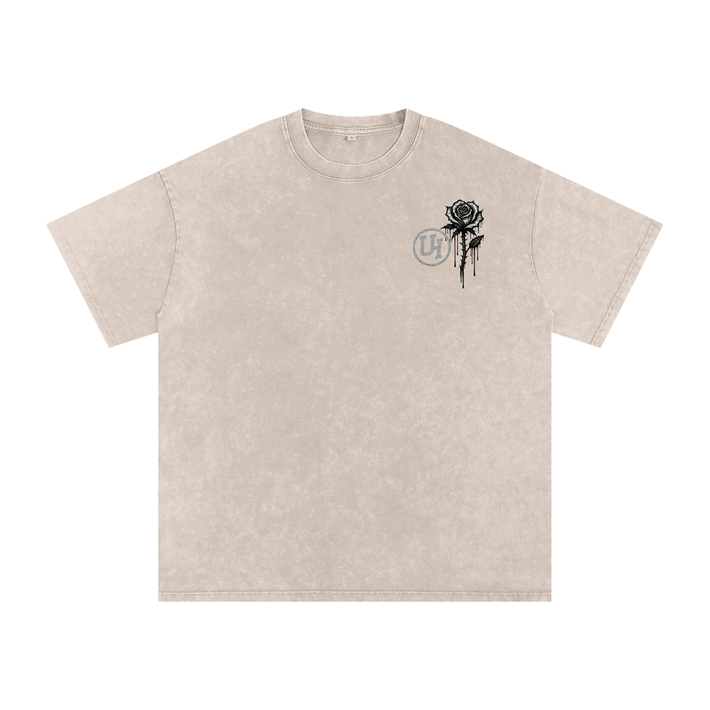 URBAN HAZE “Unreasonable” tSnow Washed Oversized Cotton T-Shirt