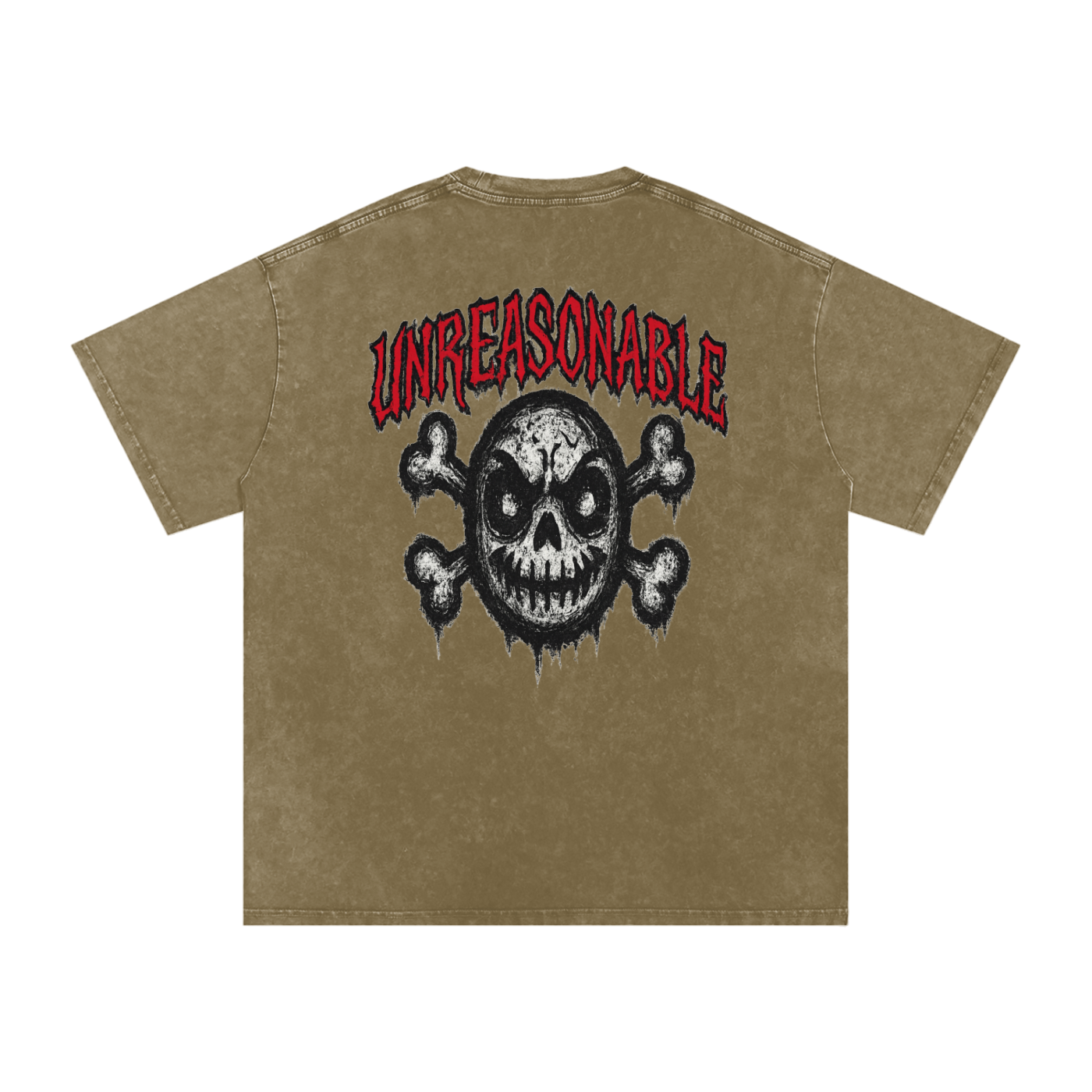 URBAN HAZE “Unreasonable” tSnow Washed Oversized Cotton T-Shirt