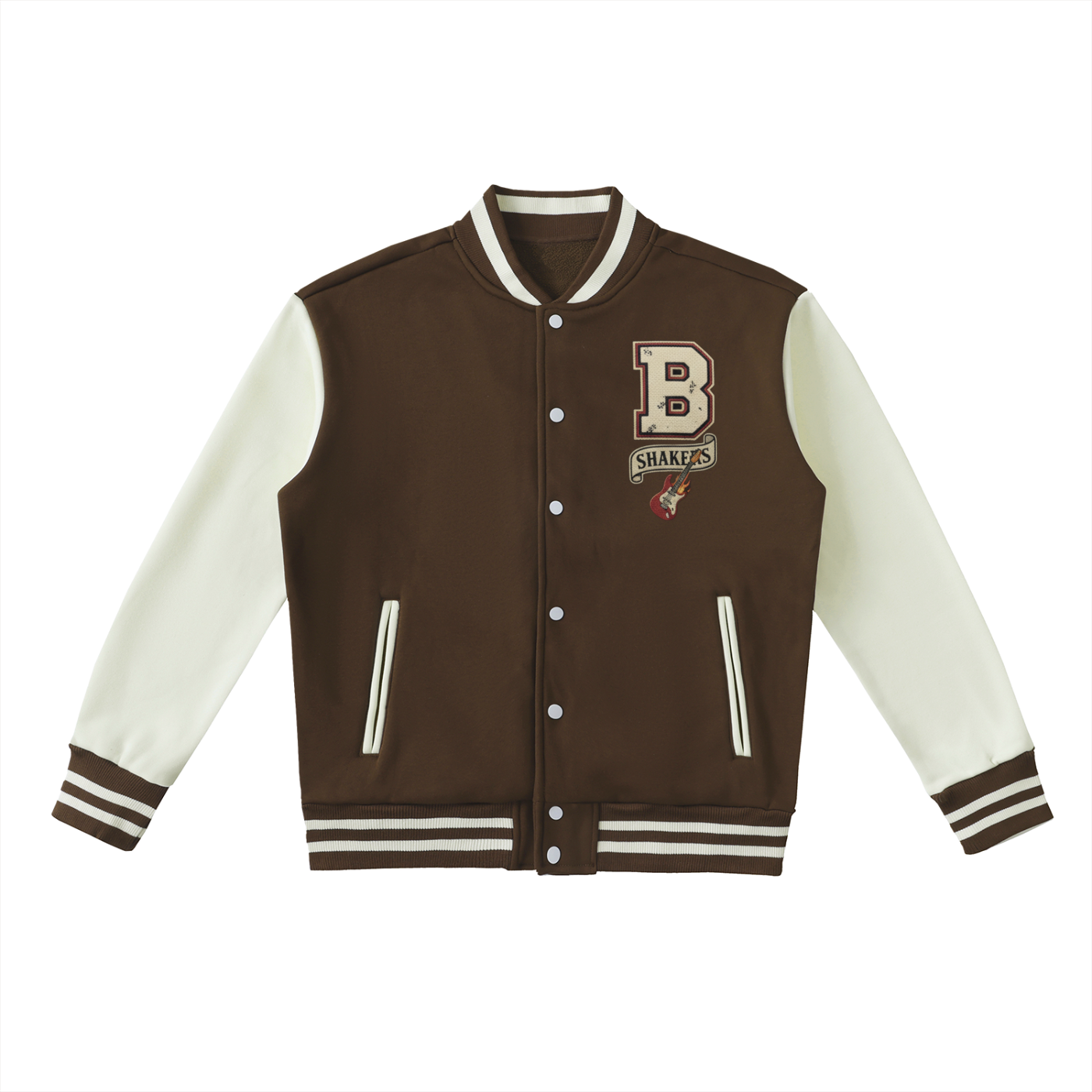 “URBAN HAZE” Bone Shakers Two-Tone Fleeced Varsity Jacket