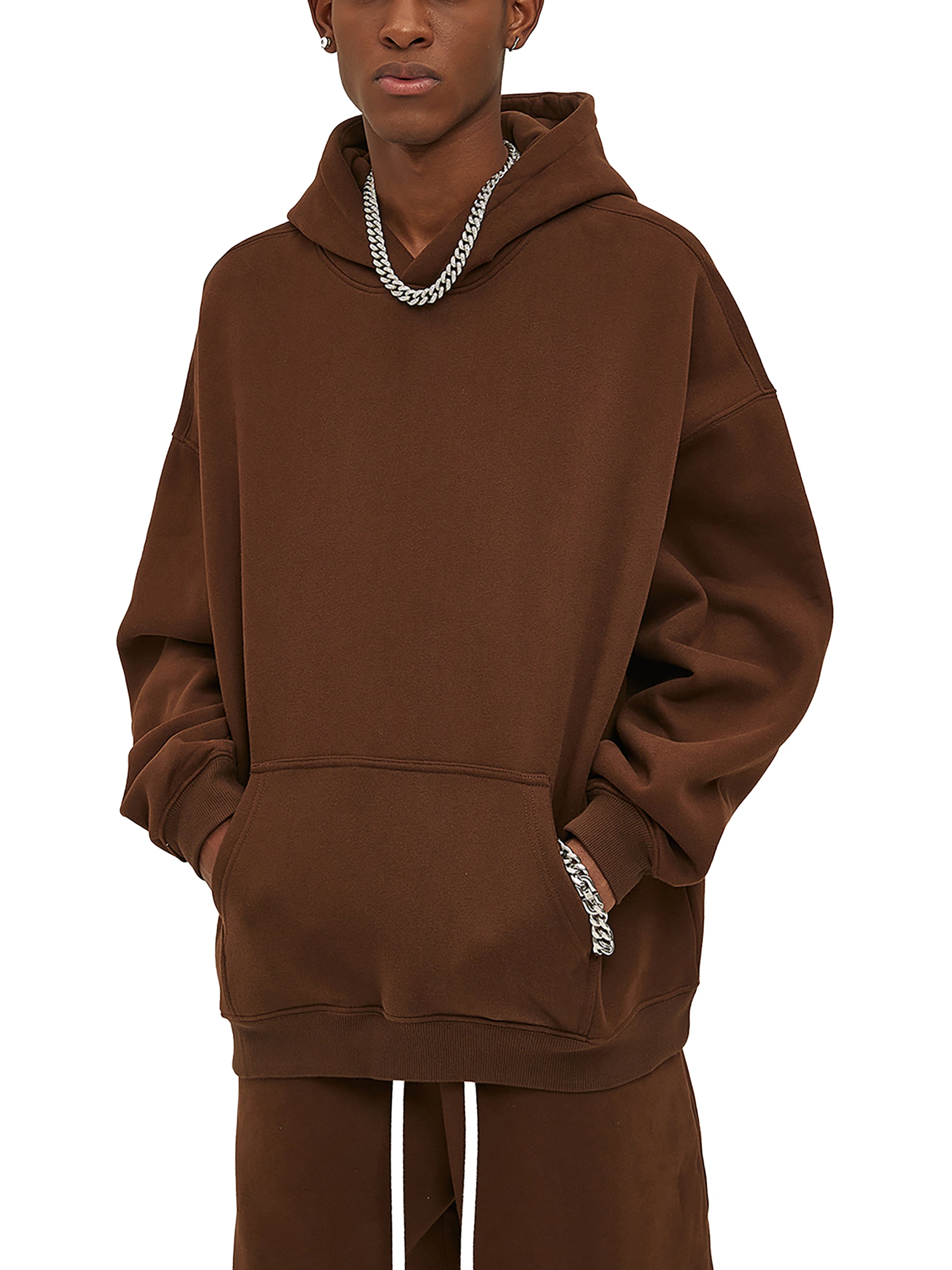 URBAN HAZE “Present Tense” Oversize Fleeced Hoodie