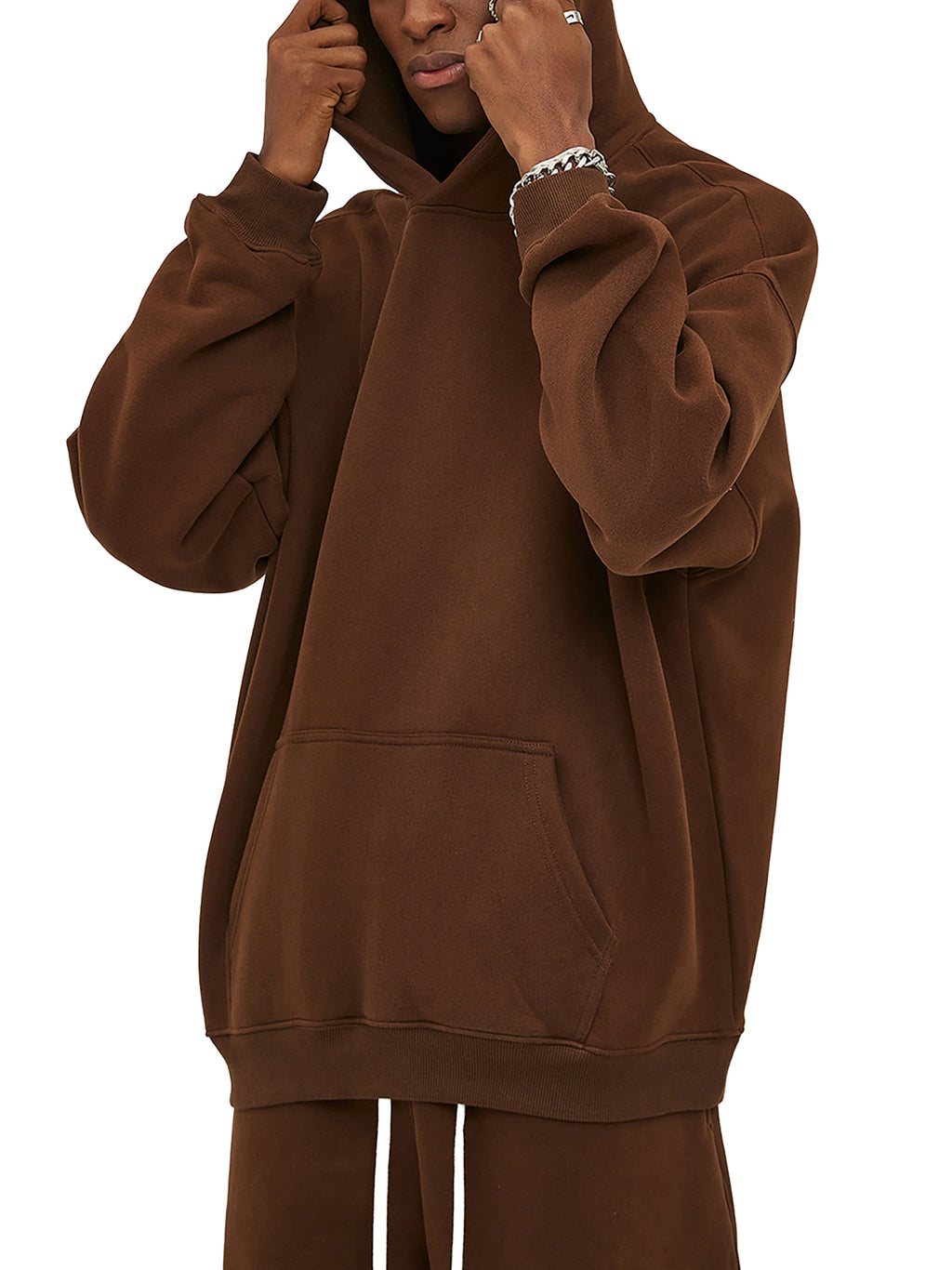 URBAN HAZE “Present Tense” Oversize Fleeced Hoodie