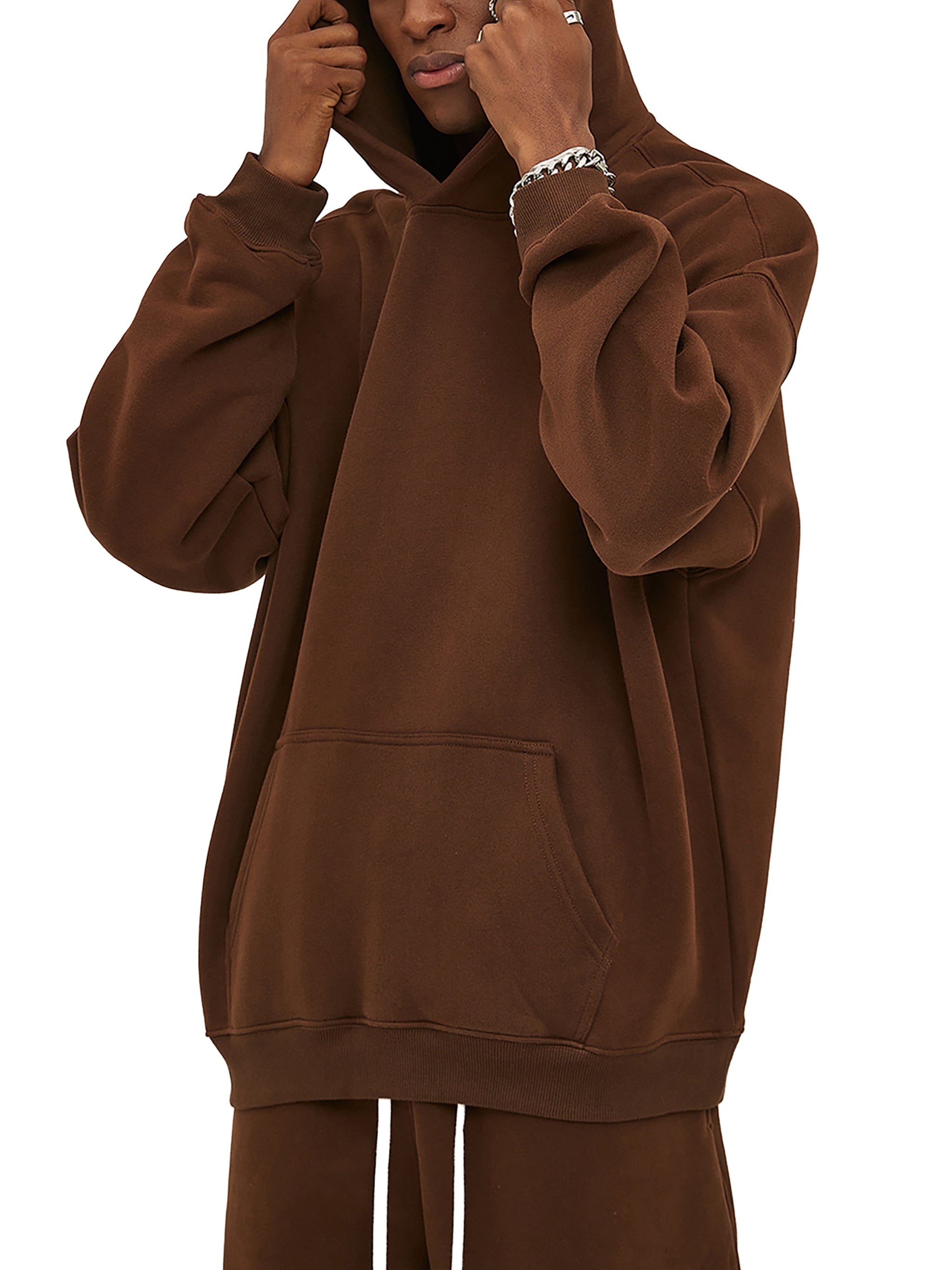 URBAN HAZE “Present Tense” Oversize Fleeced Hoodie