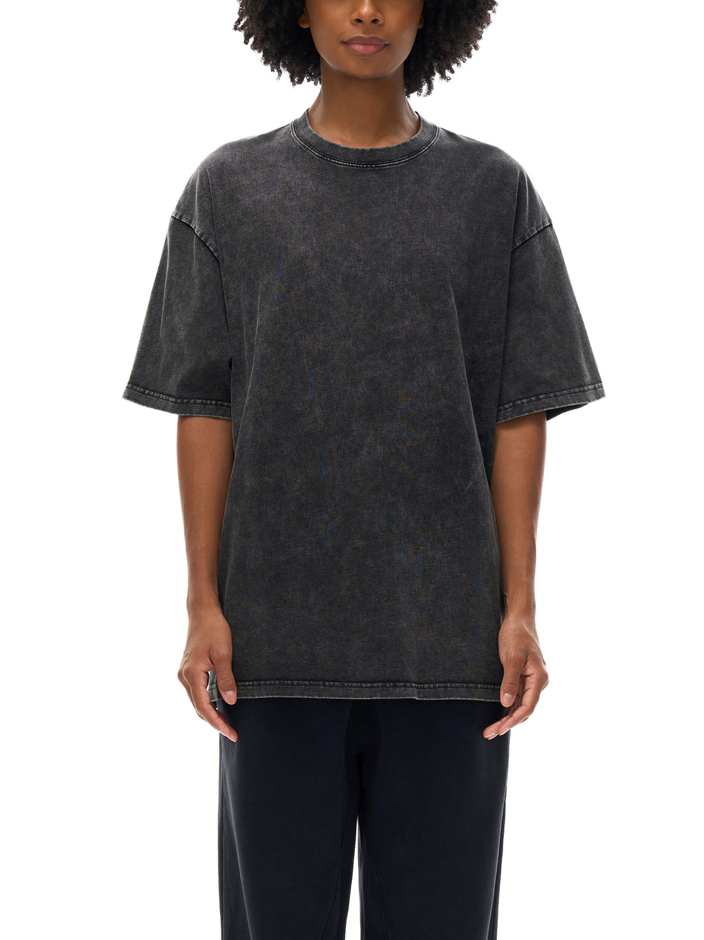 URBAN HAZE “Unreasonable” tSnow Washed Oversized Cotton T-Shirt