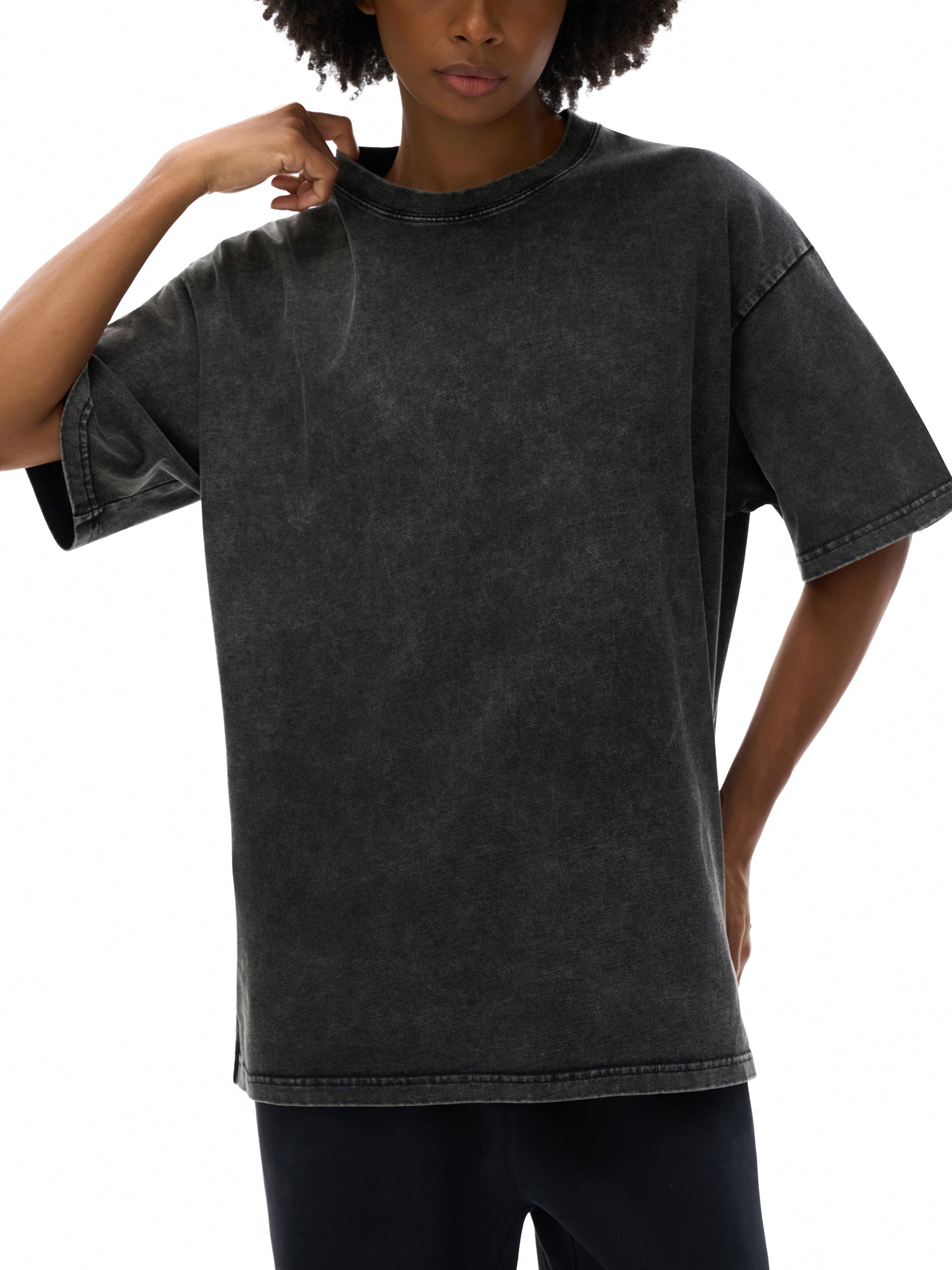URBAN HAZE “Unreasonable” tSnow Washed Oversized Cotton T-Shirt