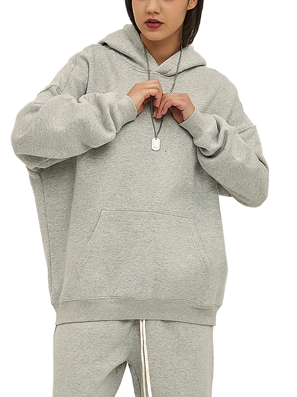 URBAN HAZE “Present Tense” Oversize Fleeced Hoodie